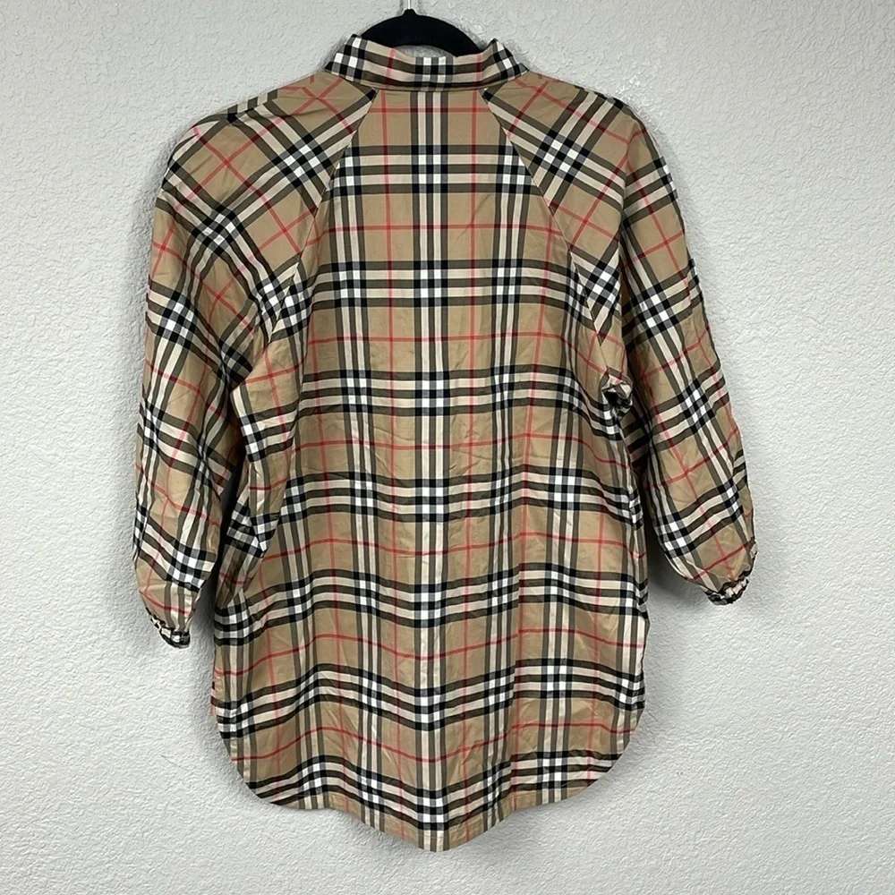 New Burberry London Girls Teigan Archive Check Shirt Dress Nova Plaid